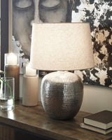 Nashville Furniture Outlets - Ashley Furniture - Magalie Lighting - Table Lamp (Set of 2) / Antique Silver Finish - L207314X2