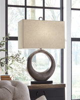 Nashville Furniture Outlets - Ashley Furniture - Saria Lighting - Table Lamp (Set of 2) / Antique Silver Finish - L207394X2