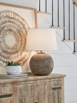Nashville Furniture Outlets - Ashley Furniture - Neavesboro Lighting - 2-Piece Lamp Set / Antique Brown/White - L207484X2