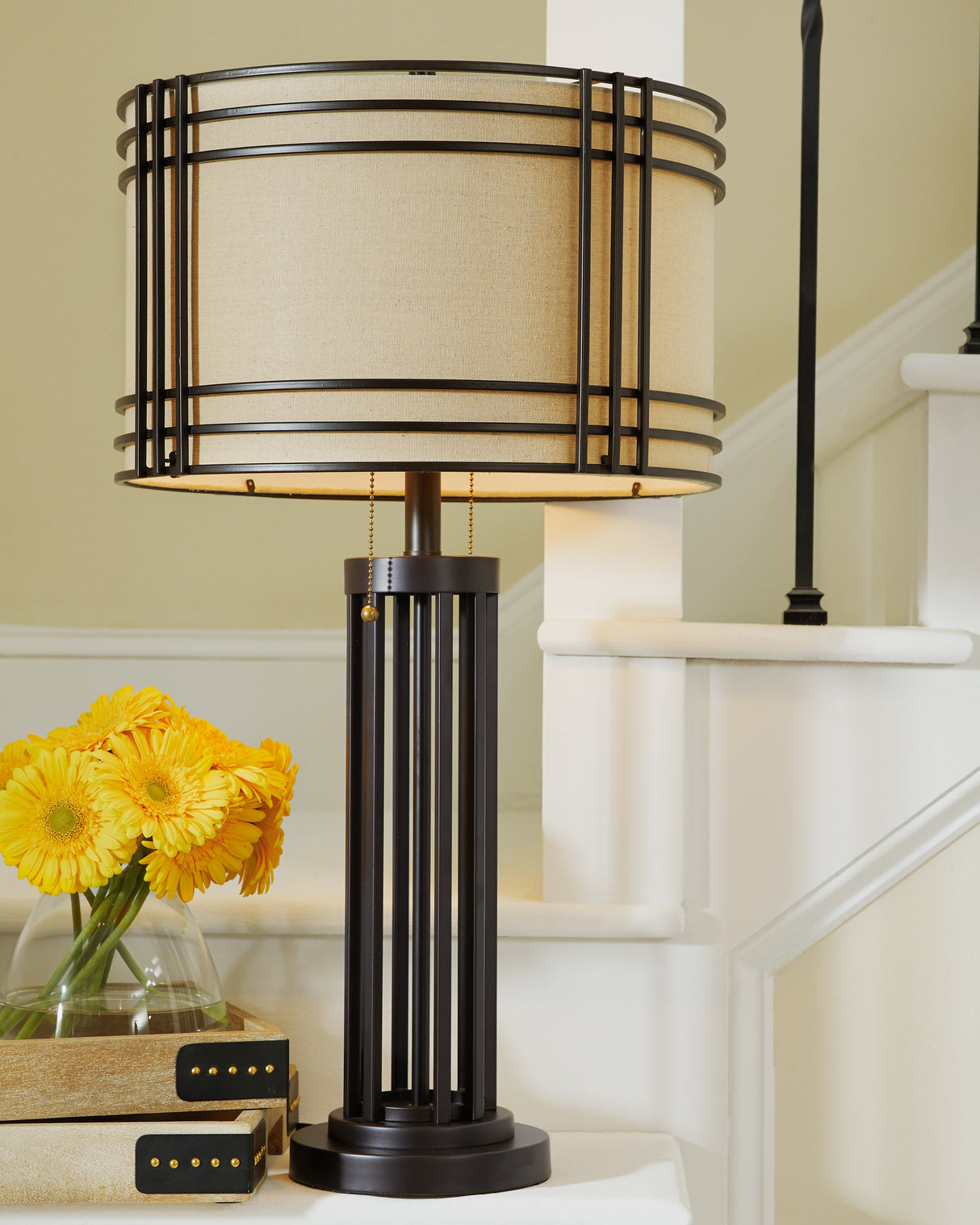 Nashville Furniture Outlets - Ashley Furniture - Hanswell Lighting - Table Lamp (Set of 2) / Dark Brown - L208294X2