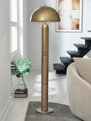Nashville Furniture Outlets - Ashley Furniture - Wendfield Lighting - Metal Floor Lamp (1/CN) / Antique Gold Finish - L208511