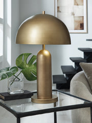 Nashville Furniture Outlets - Ashley Furniture - Wendfield Lighting - Metal Table Lamp (1/CN) / Antique Gold Finish - L208514