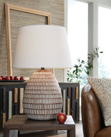 Nashville Furniture Outlets - Ashley Furniture - Darrich Lighting - 2-Piece Lamp Set / Beige/White - L235804X2