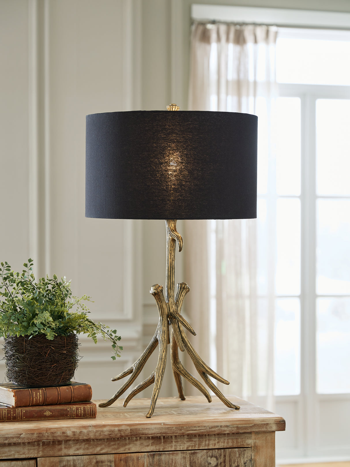 Nashville Furniture Outlets - Ashley Furniture - Josney Lighting - 2-Piece Lamp Set / Antique Gold Finish - L317034X2