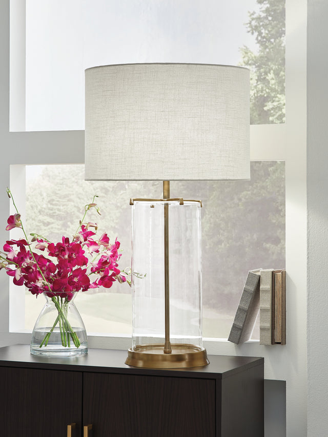 Nashville Furniture Outlets - Ashley Furniture - Gizeh Lighting - Glass Table Lamp (1/CN) - L430954