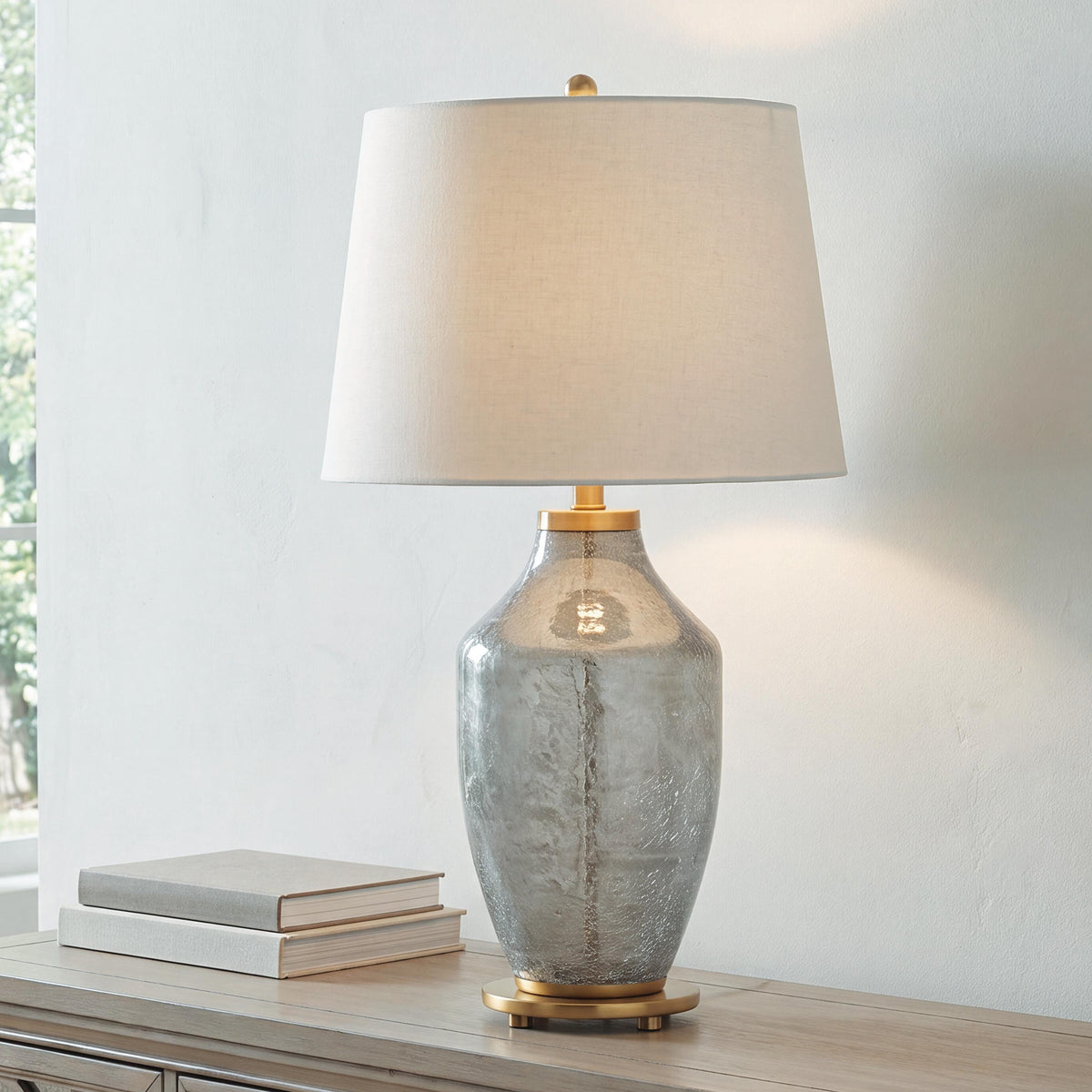Nashville Furniture Outlets - Ashley Furniture - Abbriel Lighting - Glass Table Lamp (1/CN) - L430974