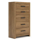 Nashville Furniture Outlets - Ashley Furniture - Broachmyn Bedroom - Five Drawer Chest / Auburn - PCB1116-46