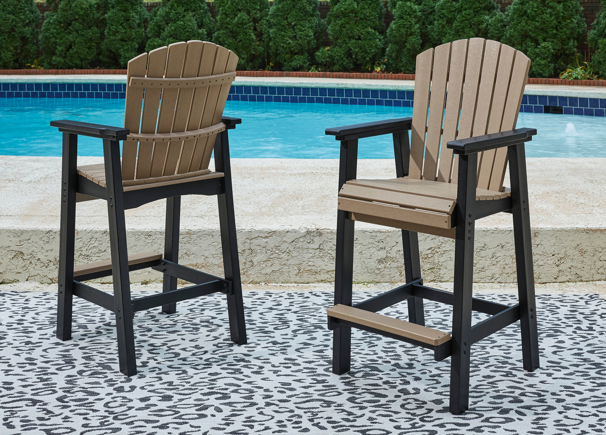 Nashville Furniture Outlets - Ashley Furniture - Fairen Trail Outdoor - Tall Barstool (Set of 2) / Black/Driftwood - P211-130