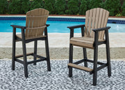 Nashville Furniture Outlets - Ashley Furniture - Fairen Trail Outdoor - Tall Barstool (Set of 2) / Black/Driftwood - P211-130