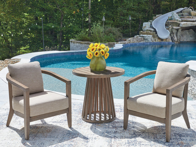 Nashville Furniture Outlets - Ashley Furniture - Joy Lagoon Outdoor - Chairs w/CUSH/Table Set (3/CN) - PCP310-050