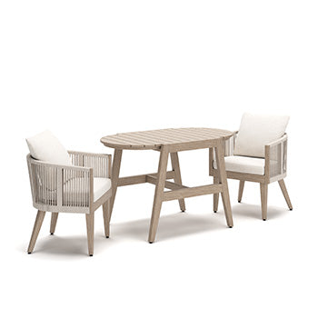 Nashville Furniture Outlets - Ashley Furniture - Ivory Vine Outdoor - Chairs w/CUSH/Table Set (3/CN) - PCP352-050