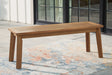 Nashville Furniture Outlets - Ashley Furniture - Janiyah Outdoor - Bench / Light Brown - P407-600