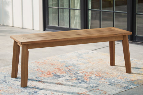 Nashville Furniture Outlets - Ashley Furniture - Janiyah Outdoor - Bench / Light Brown - P407-600