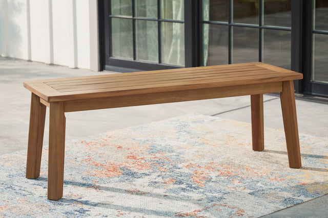 Nashville Furniture Outlets - Ashley Furniture - Janiyah Outdoor - Bench / Light Brown - P407-600