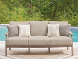 Nashville Furniture Outlets - Ashley Furniture - Grover Beach Outdoor - Sofa with Cushion / Driftwood - PCP422-838