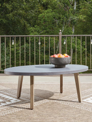 Nashville Furniture Outlets - Ashley Furniture - Harmony Headlands Outdoor - Oval Cocktail Table / Natural/Gray - PCP428-701