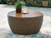 Nashville Furniture Outlets - Ashley Furniture - Double Point Outdoor - Round Cocktail Table / Beige - PCP503-708