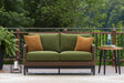 Nashville Furniture Outlets - Ashley Furniture - Horizon Hall Outdoor - Sofa with Cushion / Brown/Green - P572-838