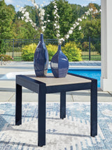 Nashville Furniture Outlets - Ashley Furniture - East Beach Outdoor - Rectangular End Table / Navy Blue/Driftwood - PCP587-703