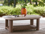 Nashville Furniture Outlets - Ashley Furniture - Dolan Creek Outdoor - Rectangular Cocktail Table / Beige/Brown - PCP610-701