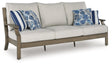 Nashville Furniture Outlets - Ashley Furniture - Rainier Ranch Outdoor - Arm Chair With Cushion (Set of 2) / Brown/Beige - P701-601A