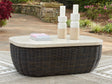 Nashville Furniture Outlets - Ashley Furniture - Kimora Outdoor - Swivel Lounge Chair w/Cushion / Beige/Dark Brown - P711-810