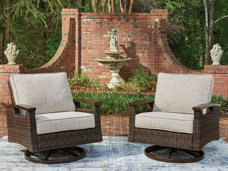 Nashville Furniture Outlets - Ashley Furniture - Monterey Point Outdoor - Swivel Lounge Chair (Set of 2) - PCP760-821