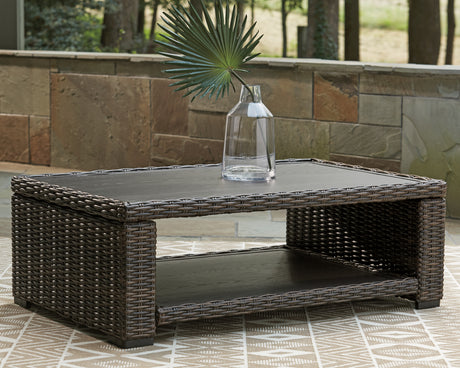 Nashville Furniture Outlets - Ashley Furniture - Grasson Lane Outdoor - Square End Table / Brown - P783-702