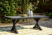 Nashville Furniture Outlets - Ashley Furniture - Beachcroft Outdoor - RECT Dining Table w/UMB OPT / Black/Light Gray - P792-625