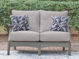 Nashville Furniture Outlets - Ashley Furniture - Cove Beach Outdoor - Loveseat w/Cushion / Gray - PCP803-835