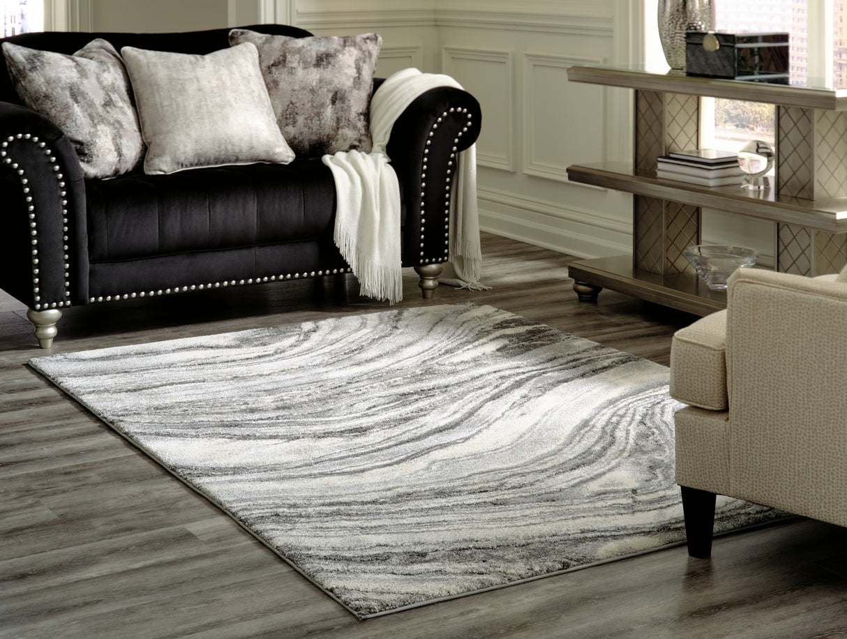 Nashville Furniture Outlets - Ashley Furniture - Wysdale Rug - 7'10" x 10'3" Rug / Ivory/Gray - R404901