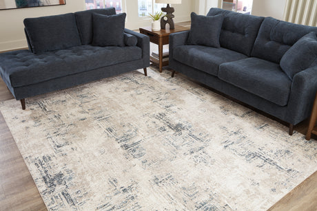 Nashville Furniture Outlets - Ashley Furniture - Gentor Rug - 5' x 7' Rug / Blue/Ivory - R406522
