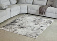 Nashville Furniture Outlets - Ashley Furniture - Langwell Rug - 5' x 7' Rug / Black/Gray/White - R406782