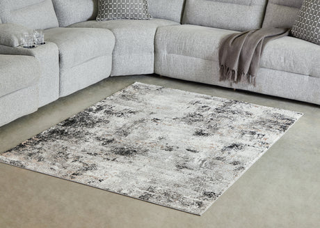 Nashville Furniture Outlets - Ashley Furniture - Langwell Rug - 5' x 7' Rug / Black/Gray/White - R406782