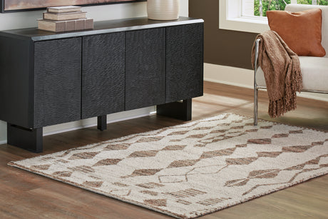 Nashville Furniture Outlets - Ashley Furniture - Brettler Rug - 5' x 7' Rug / Beige/Brown - R406792