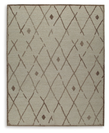 Nashville Furniture Outlets - Ashley Furniture - Guyford Rug - 5' x 7' Rug / Beige/Brown - R406872