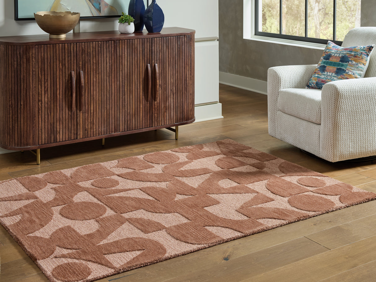 Nashville Furniture Outlets - Ashley Furniture - Perrenton Rug - 5' x 7' Rug / Clay - R407202