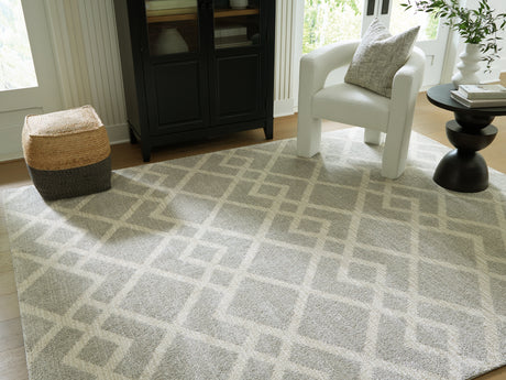 Nashville Furniture Outlets - Ashley Furniture - Unawick Rug - Medium Rug / Gray/Ivory - R407332
