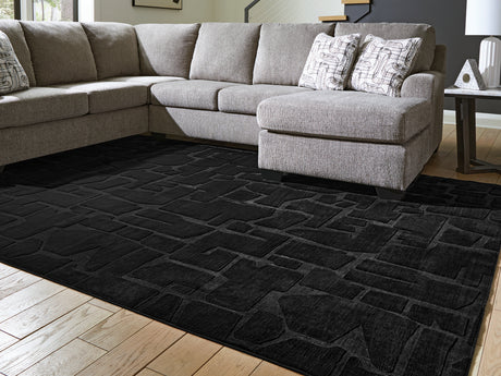 Nashville Furniture Outlets - Ashley Furniture - Gibbswell Rug - Washable 8' x 10' Area Rug / Black - R407461