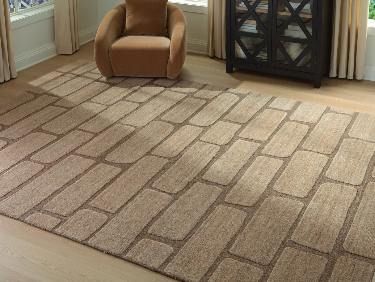 Nashville Furniture Outlets - Ashley Furniture - Orest Rug - Extra Large Rug / Brown - R407980