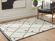 Nashville Furniture Outlets - Ashley Furniture - Fenriston Rug - Medium Rug / Cream/Black - R408302