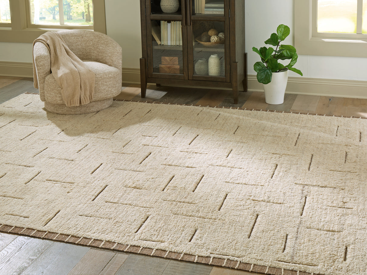 Nashville Furniture Outlets - Ashley Furniture - Clayman Rug - Extra Large Rug / Beige/Brown - R408340