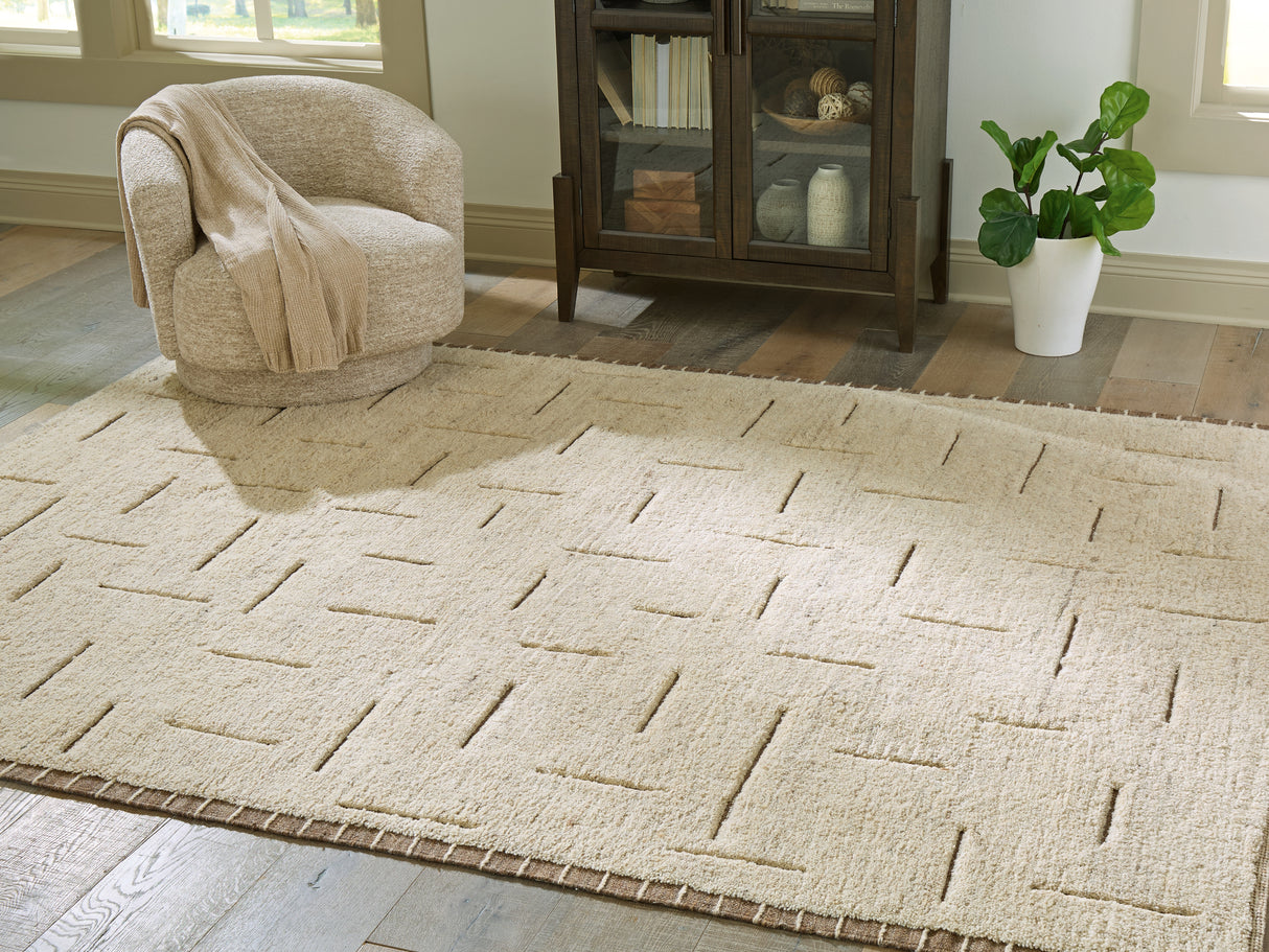 Nashville Furniture Outlets - Ashley Furniture - Clayman Rug - Large Rug / Beige/Brown - R408341