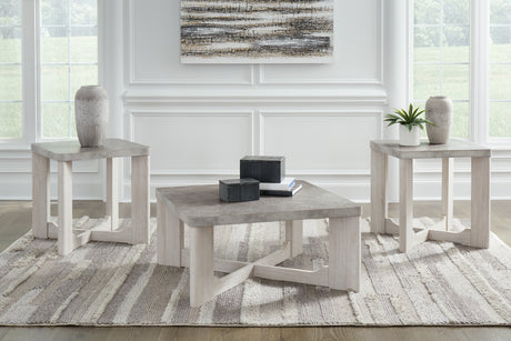 Nashville Furniture Outlets - Ashley Furniture - Garnilly Table (Set of 3) - Occasional Table Set (3/CN) / Whitewash - T247-13
