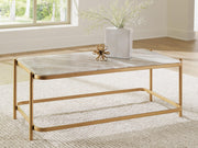 Nashville Furniture Outlets - Ashley Furniture - Manor Stone Coffee Table - Rectangular Cocktail Table - T312-1