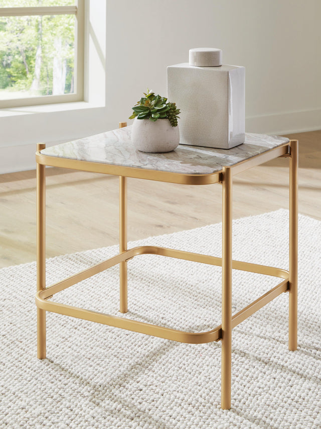 Nashville Furniture Outlets - Ashley Furniture - Manor Stone End Table - Square End Table - T312-2