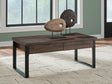 Nashville Furniture Outlets - Ashley Furniture - Wickman Falls Coffee Table - Rectangular Cocktail Table - T318-1