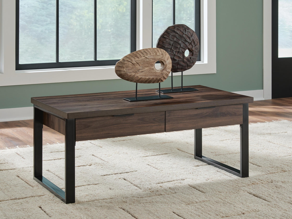 Nashville Furniture Outlets - Ashley Furniture - Wickman Falls Coffee Table - Rectangular Cocktail Table - T318-1