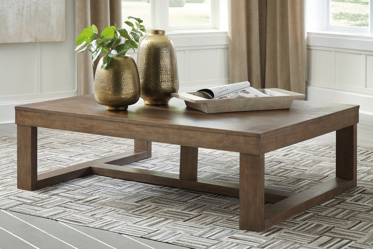 Nashville Furniture Outlets - Ashley Furniture - Cariton Coffee Table - Rectangular Cocktail Table / Gray - T471-1