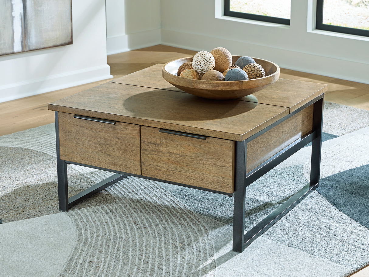 Nashville Furniture Outlets - Ashley Furniture - Montia Lift-Top Coffee Table - Lift Top Cocktail Table - T602-00